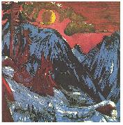 Ernst Ludwig Kirchner Moon night Spain oil painting artist